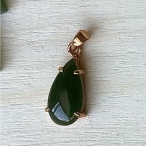 NWOT teardrop Genuine B.C. Jade pendant charm